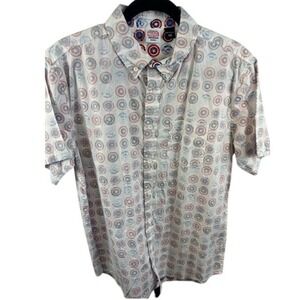 New Marvel Captain America 75th Anniversary Button Down Shirt‎ Men's Size Medium